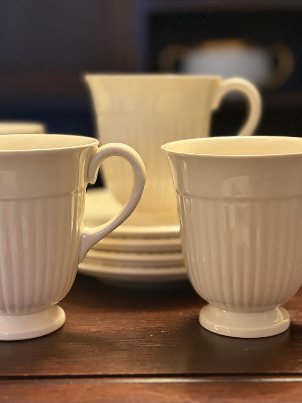 Vintage Wedgwood Edme Coffee Set Four Cups Four Saucers Mint Condition